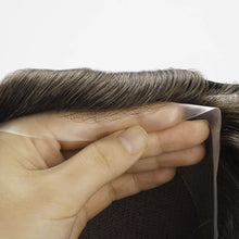 Lace front hair system hairline close up