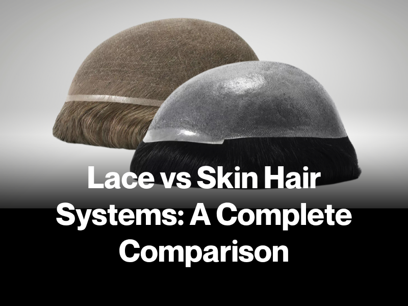 Lace skin and poly hair system comparison